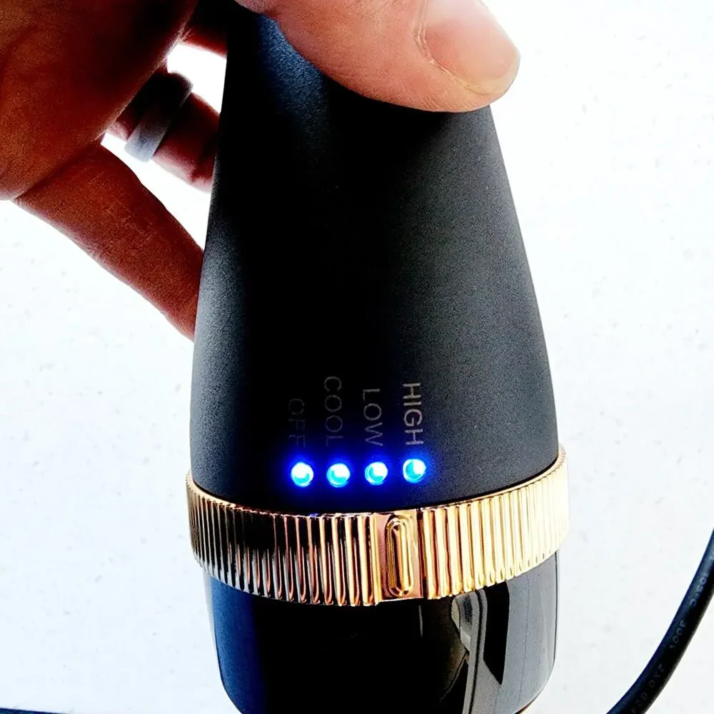 Blowout Hair Dryer Brush, Black Gold Dryer and Volumizer Oval Shape